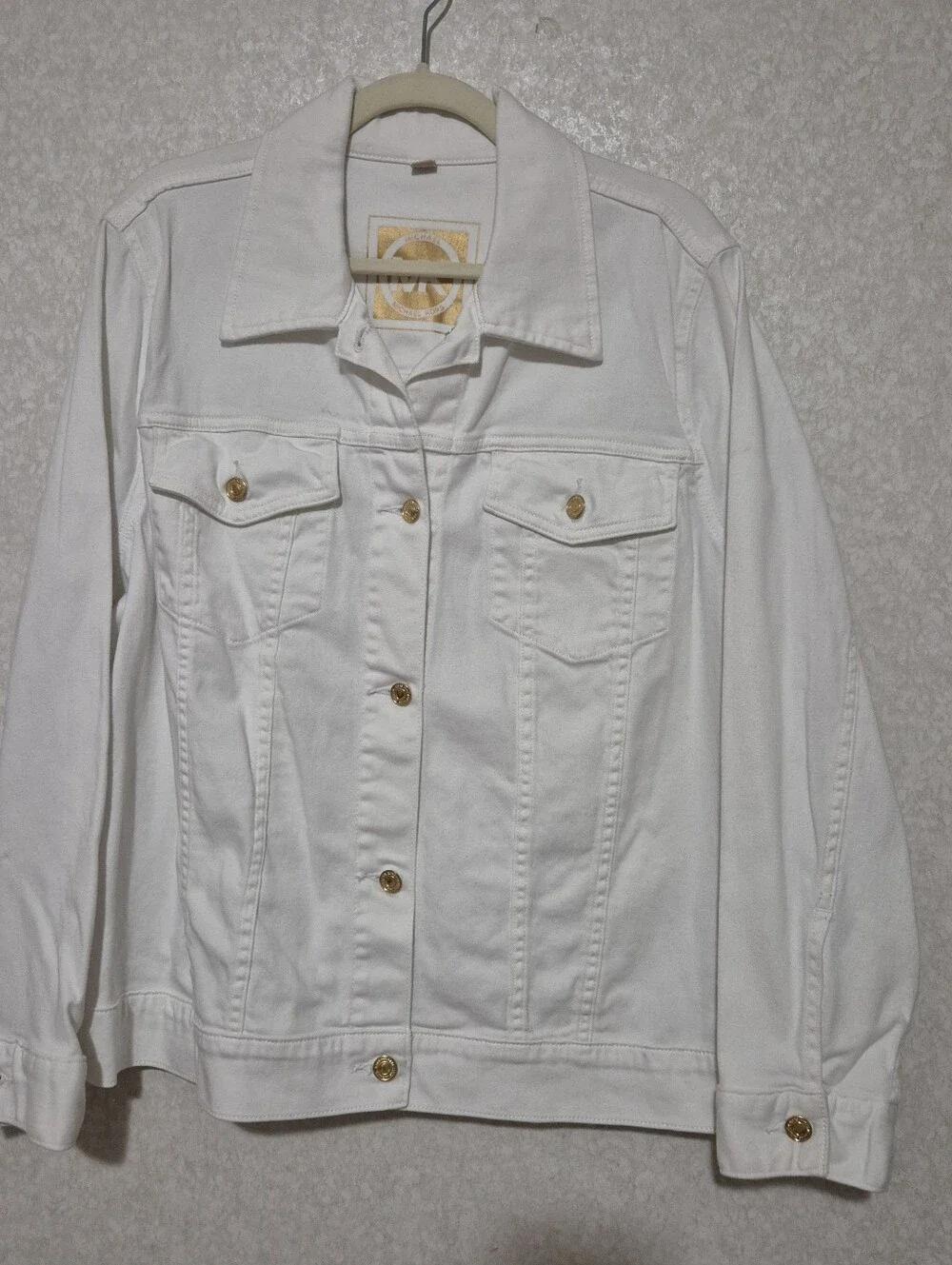 Michael Kors White Denim Button-Front Jacket..Size:2X. Vintage..Y2K